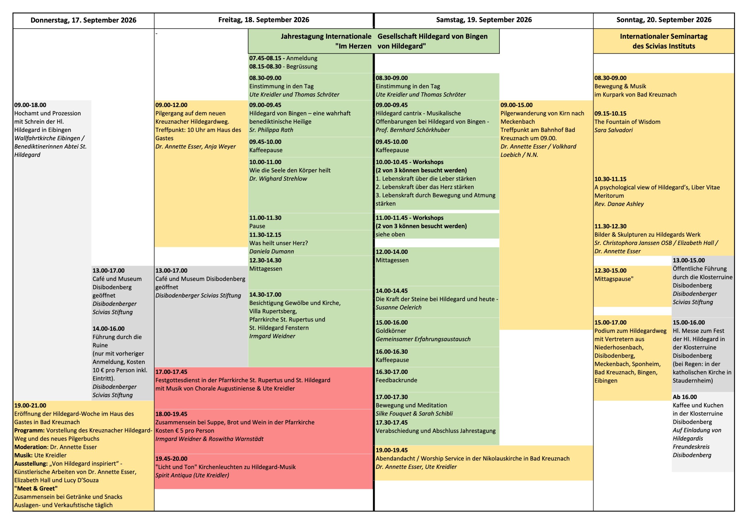 Flyer Scivias Institut Hildegard Woche 2026 Innenseite